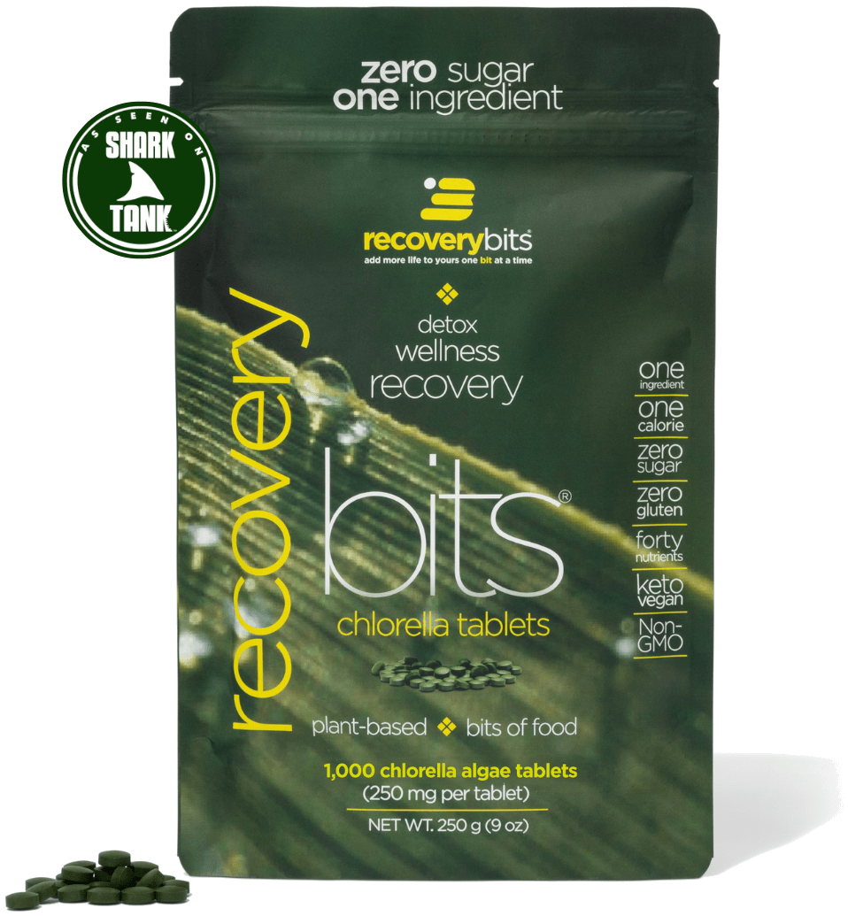 RECOVERYbits Chlorella Tablets packaging